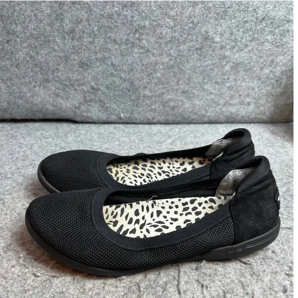 Hey Dude Wendy Ballet Black Knit Slip On Flats Shoes Womens Size 9/10